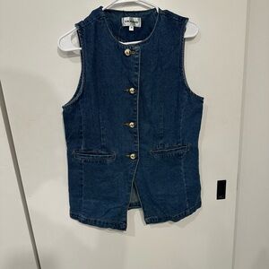 NWT Vigoss Denim Vest Medium